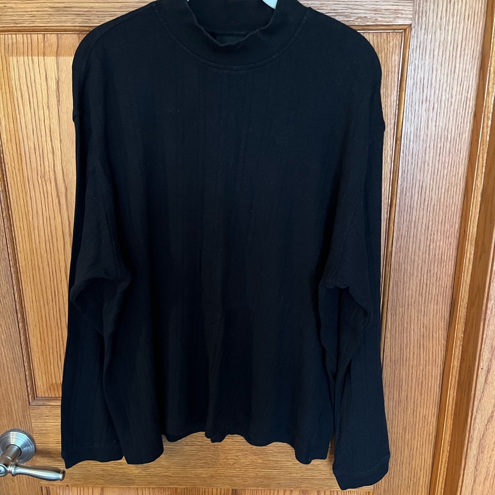 Black Mock Neck Sweater